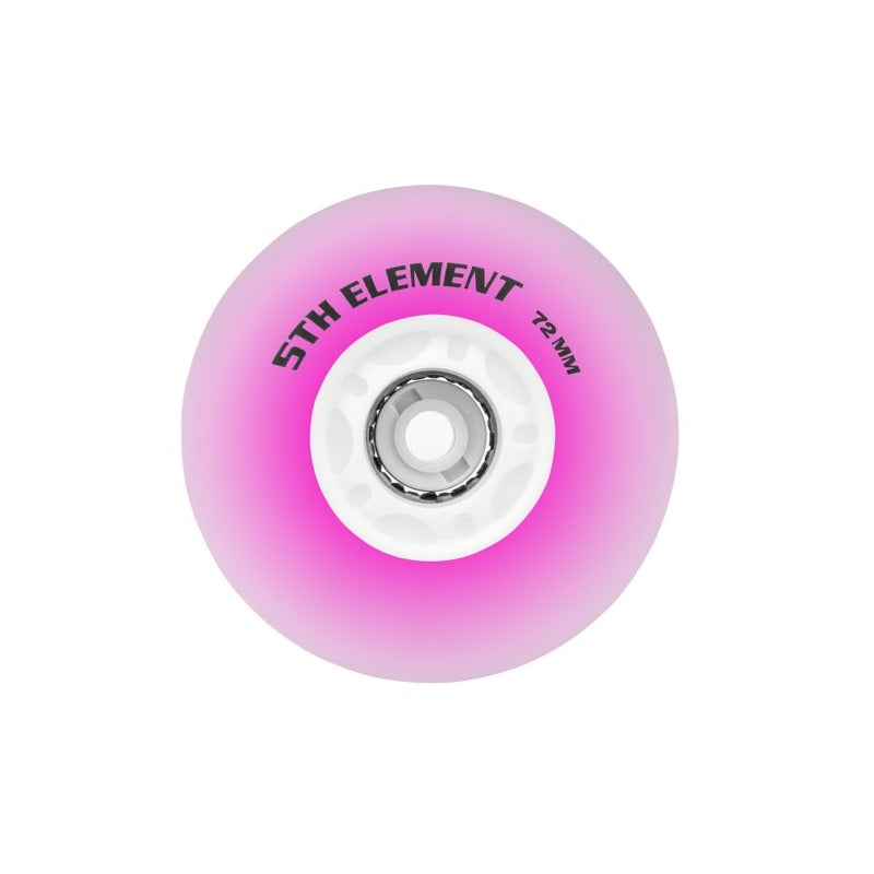 5th Element 72mm Pink Light Up Replacement Wheels - 8 Pack - Main lit up