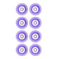 5th Element 80mm Purple Light Up Replacement Wheels - 8 Pack