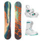 5th Element Afterglow Complete Snowboard Package - White/Teal White