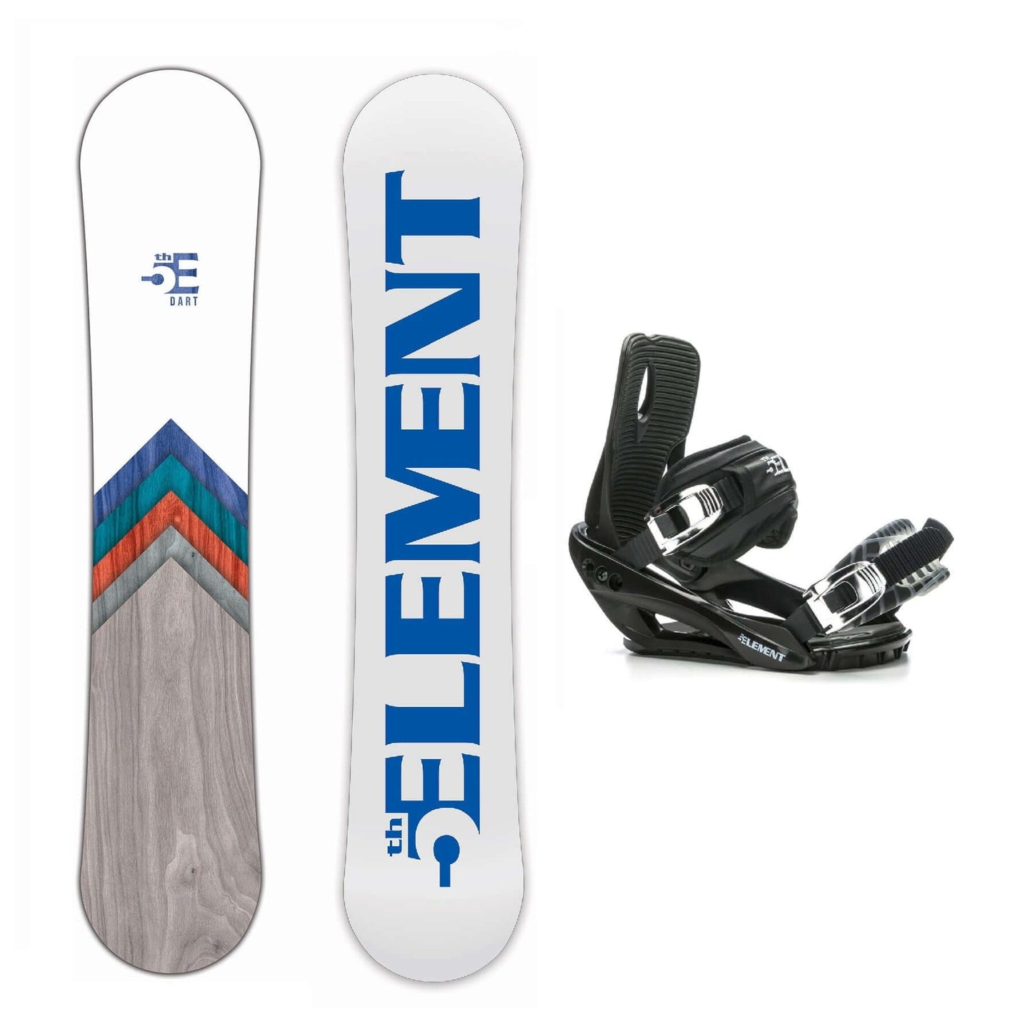 5th Element Dart Snowboard Package - Black/Silver