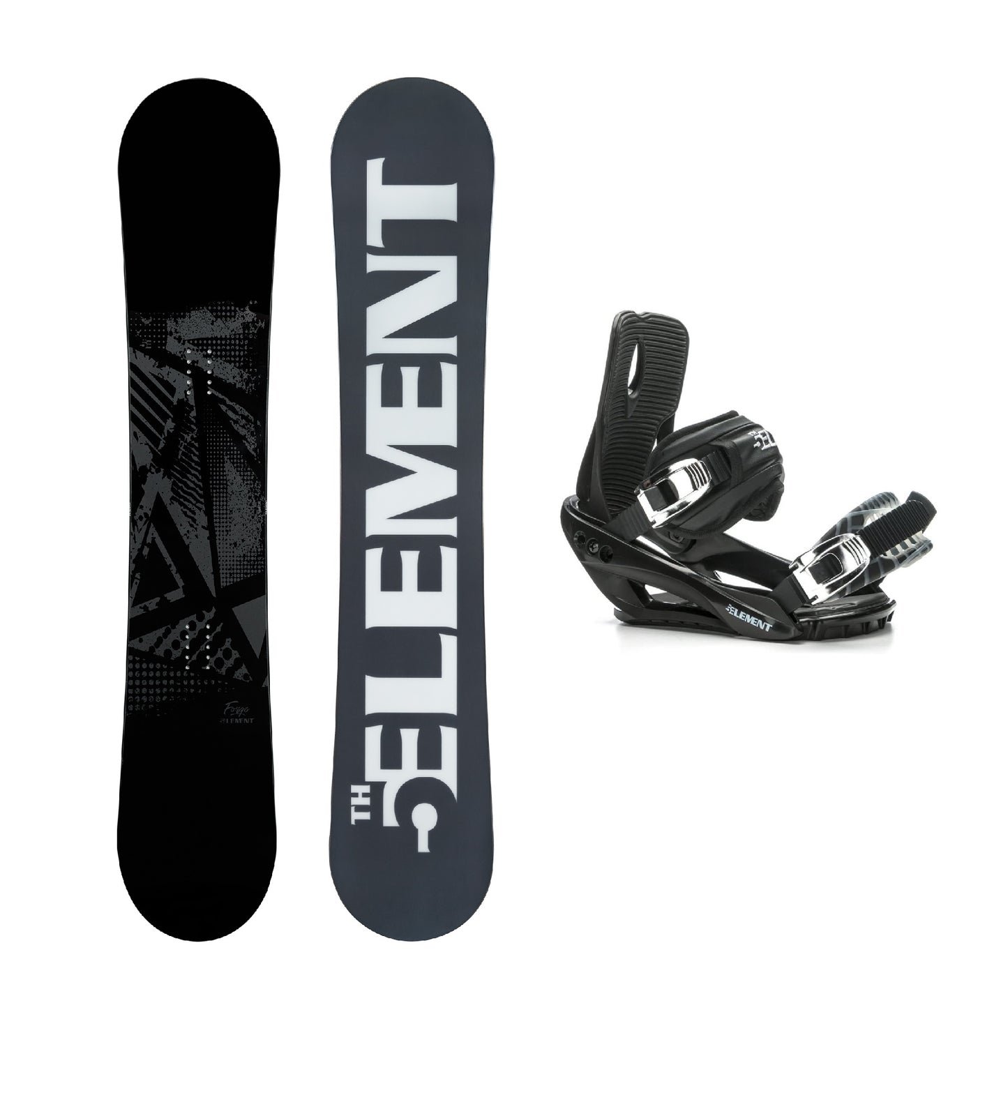 5th Element Forge Snowboard Package - Black/Silver