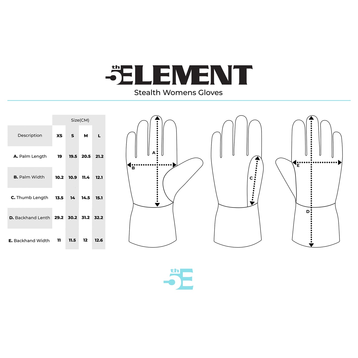 5th Element Stealth Womens Gloves