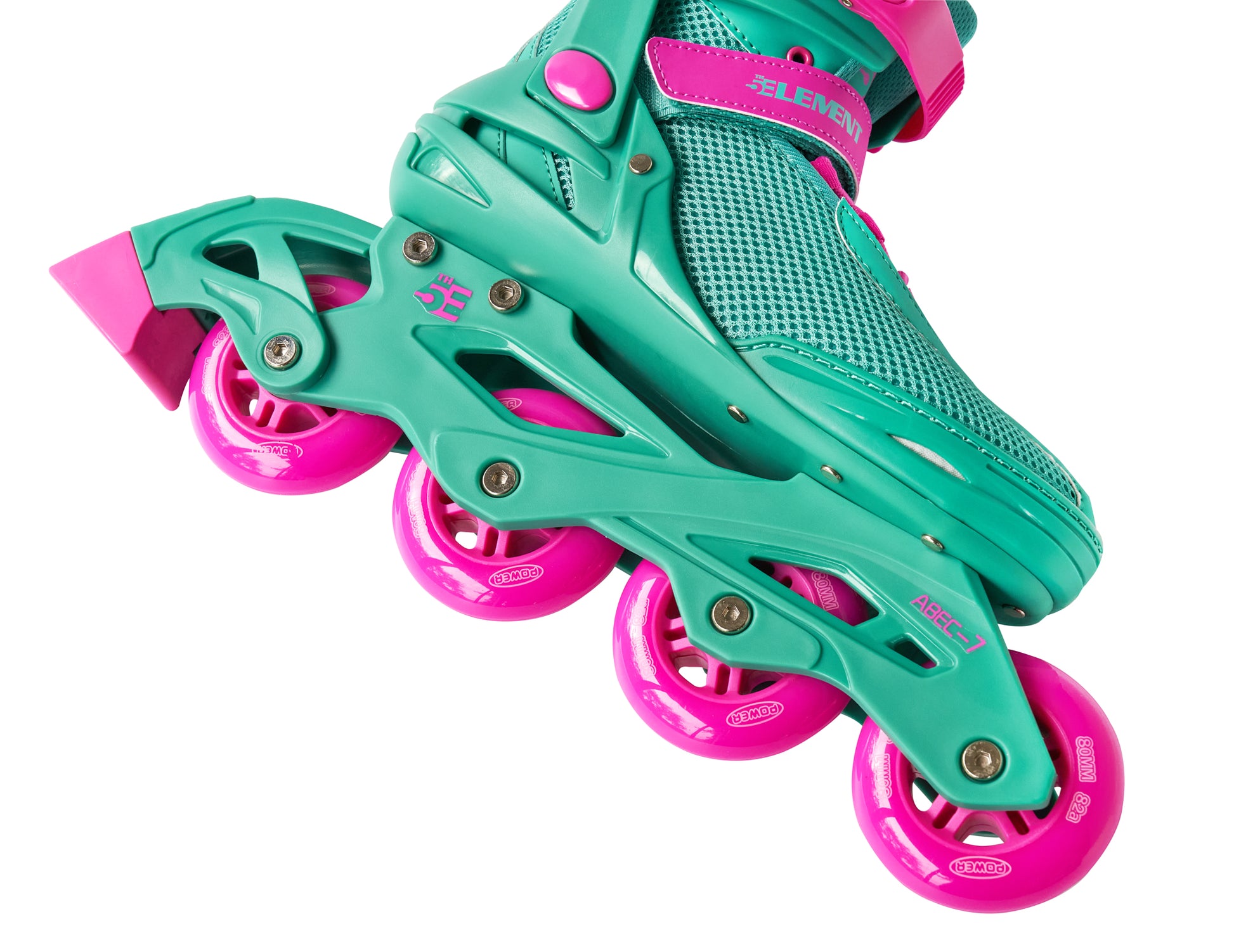 5th Element Lynx Retro Womens Inline Skate - Teal/Pink - Chassis