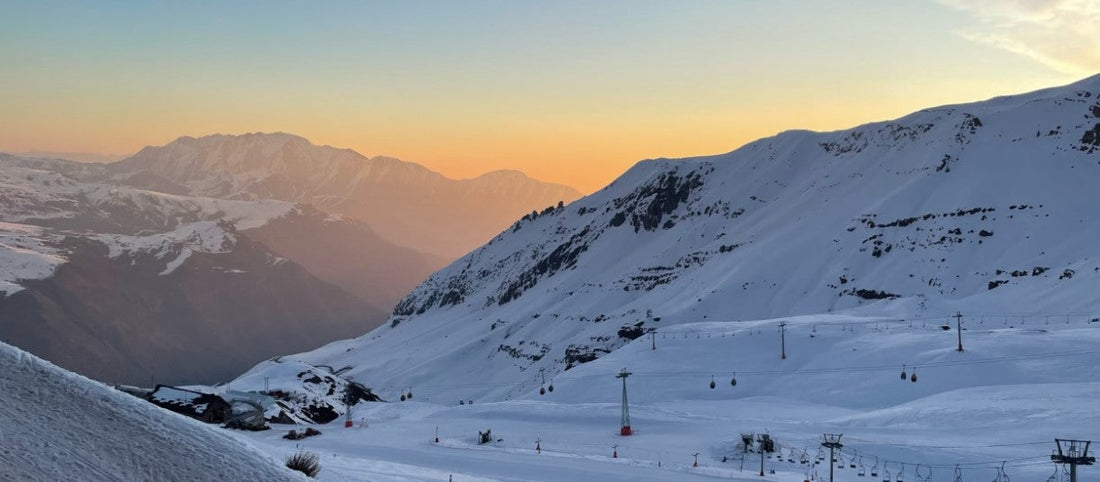 Testing Snowboard product in Chile - Sunset