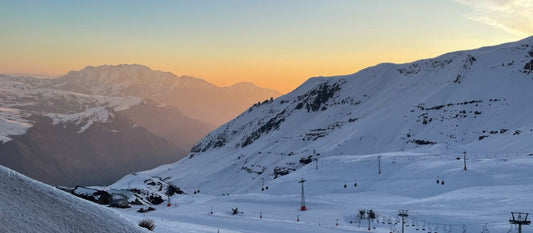 Testing Snowboard product in Chile - Sunset