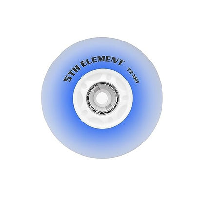5th Element 72mm Blue Light Up Replacement Wheels - 8 Pack - Main lit up