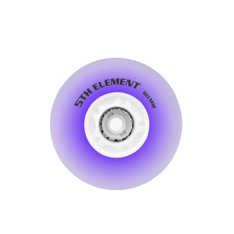 5th Element 80mm Purple Light Up Replacement Wheels - 8 Pack
