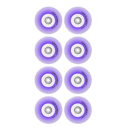5th Element 80mm Purple Light Up Replacement Wheels - 8 Pack - Full Set