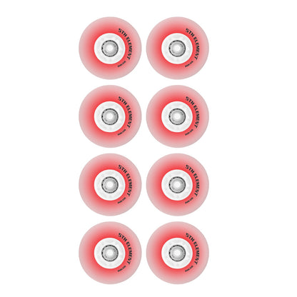 5th Element 80mm Red Light Up Replacement Wheels - 8 Pack - Full Set