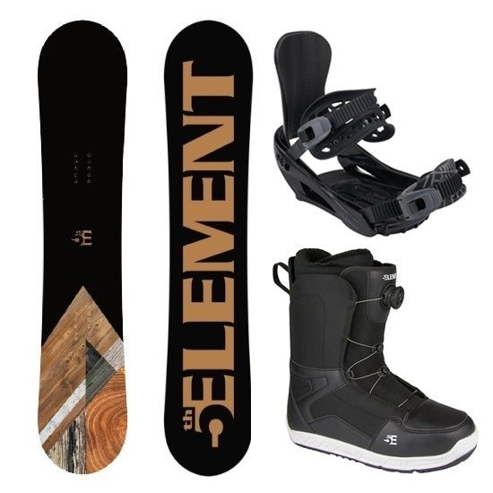 5th Element Ace ST2 DIal Complete Snowboard Package - Black/Grey Black