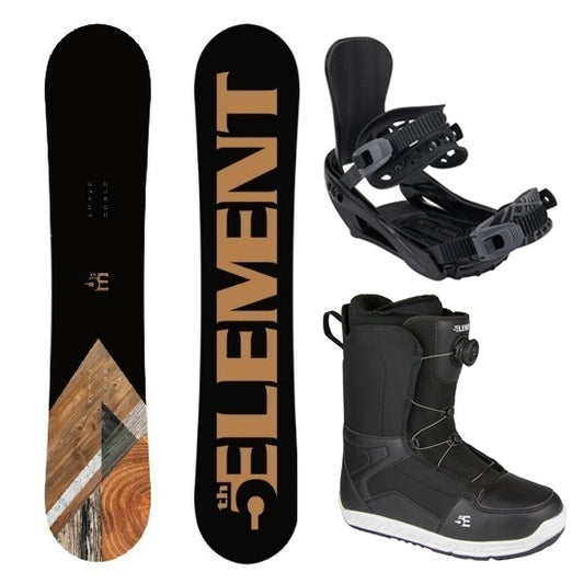 5th Element Ace ST2 DIal Complete Snowboard Package - Black/Grey Black