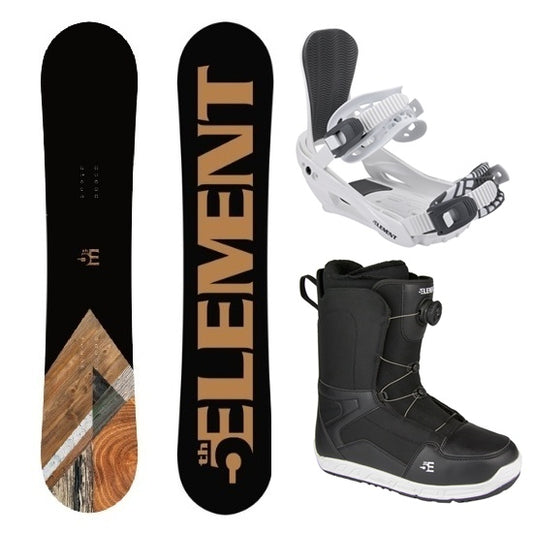 5th Element Ace ST2 Dial Complete Snowboard Package - White/Grey Black