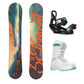5th Element Afterglow Complete Snowboard Package - Black/Teal White