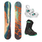 5th Element Afterglow Complete Snowboard Package - White/Teal Black