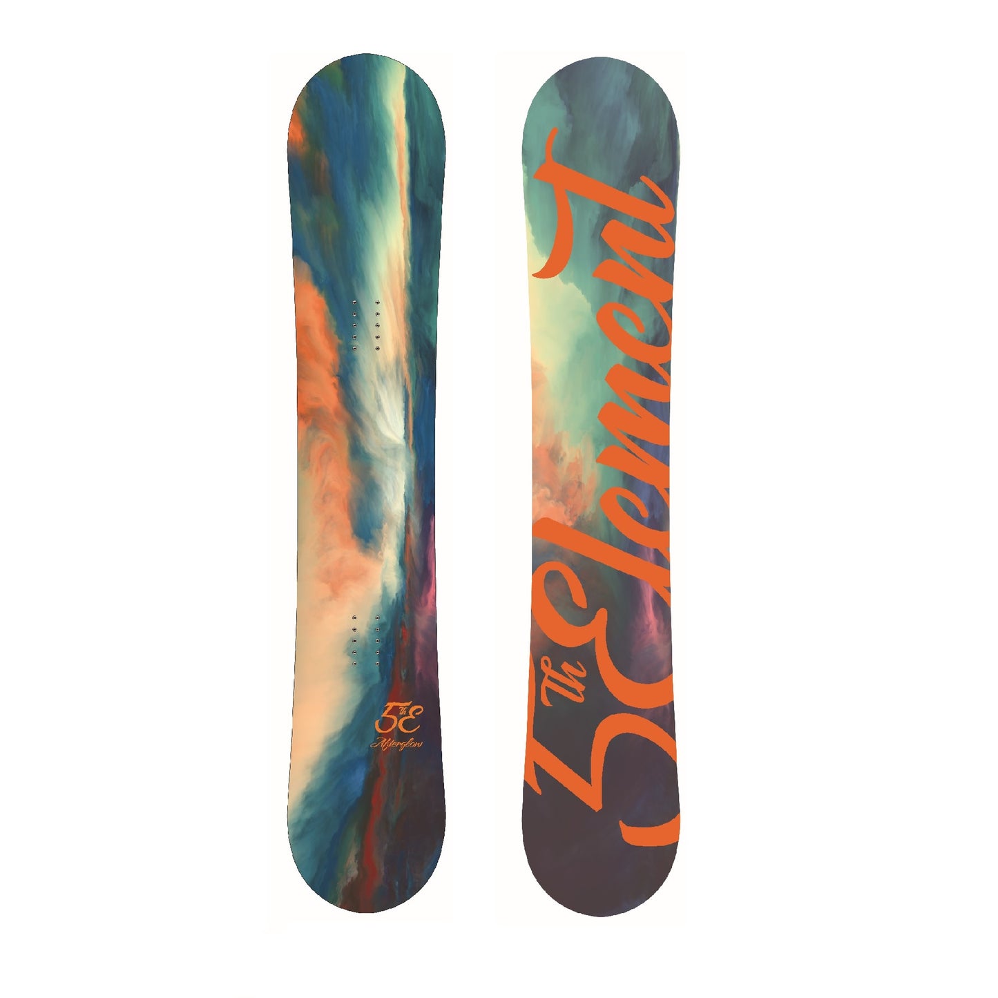 5th Element Afterglow Snowboard Package - White/Teal
