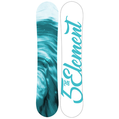 5th Element Breeze Snowboard Package - White/Teal