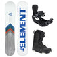 5th Element Dart ATOP Complete Snowboard Package - Black/Grey Black