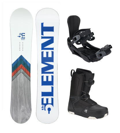5th Element Dart ATOP Complete Snowboard Package - Black/Grey Black