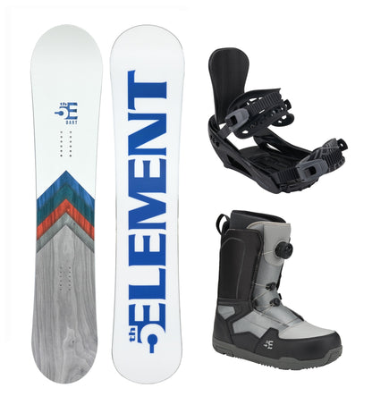 5th Element Dart ATOP Complete Snowboard Package - Black/Grey Grey