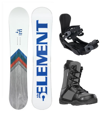 5th Element Dart Complete Snowboard Package - Black/Grey Grey