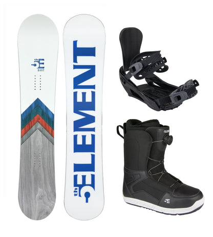 5th Element Dart ST2 Dial Complete Snowboard Package - Black/Grey Black