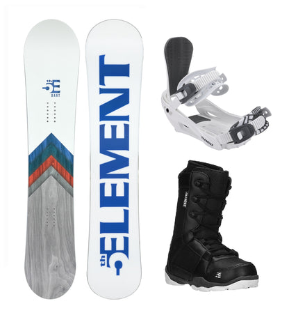 5th Element Dart Complete Snowboard Package - White/Grey Black