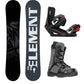 5th Element Forge ST-1 Complete Snowboard Package - Black/Red Grey