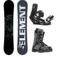 5th Element Forge ST-1 Complete Snowboard Package - Black/Silver Grey