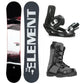 5th Element Grid ST-1 Complete Snowboard Package - Black/Silver Grey