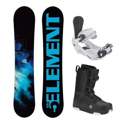 5th Element Haze ST-2 ATOP Complete Snowboard Package - White/Grey Black