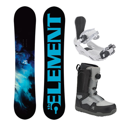 5th Element Haze ST-2 ATOP Complete Snowboard Package - White/Grey Grey