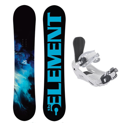 5th Element Haze Snowboard Package - White/Grey