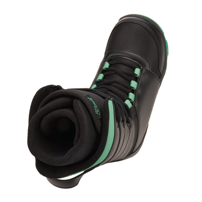  5th Element L-1 Womens Snowboard Boots Black/Teal - Top