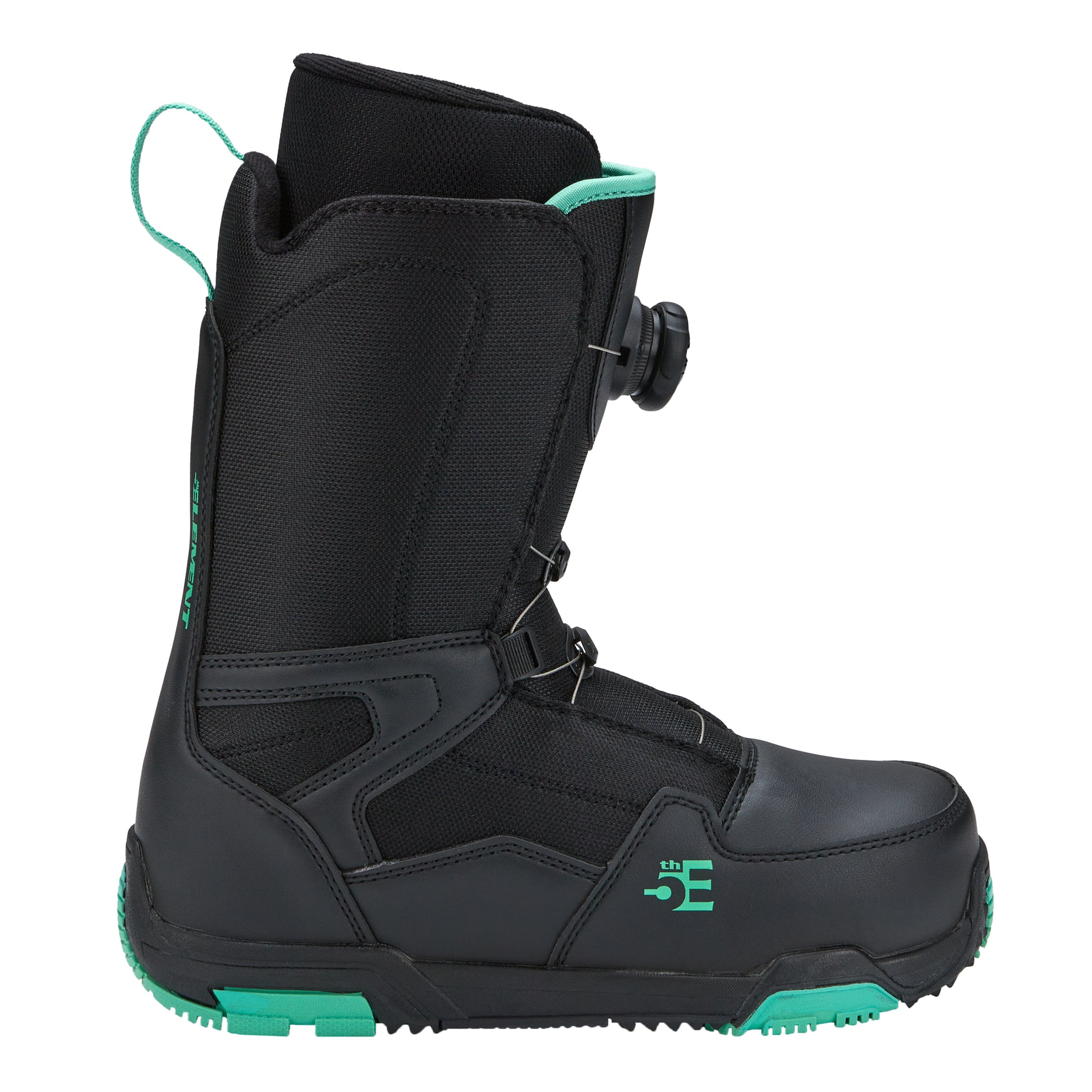 5th Element L-2 ATOP Womens Snowboard Boots Black/Teal - Side