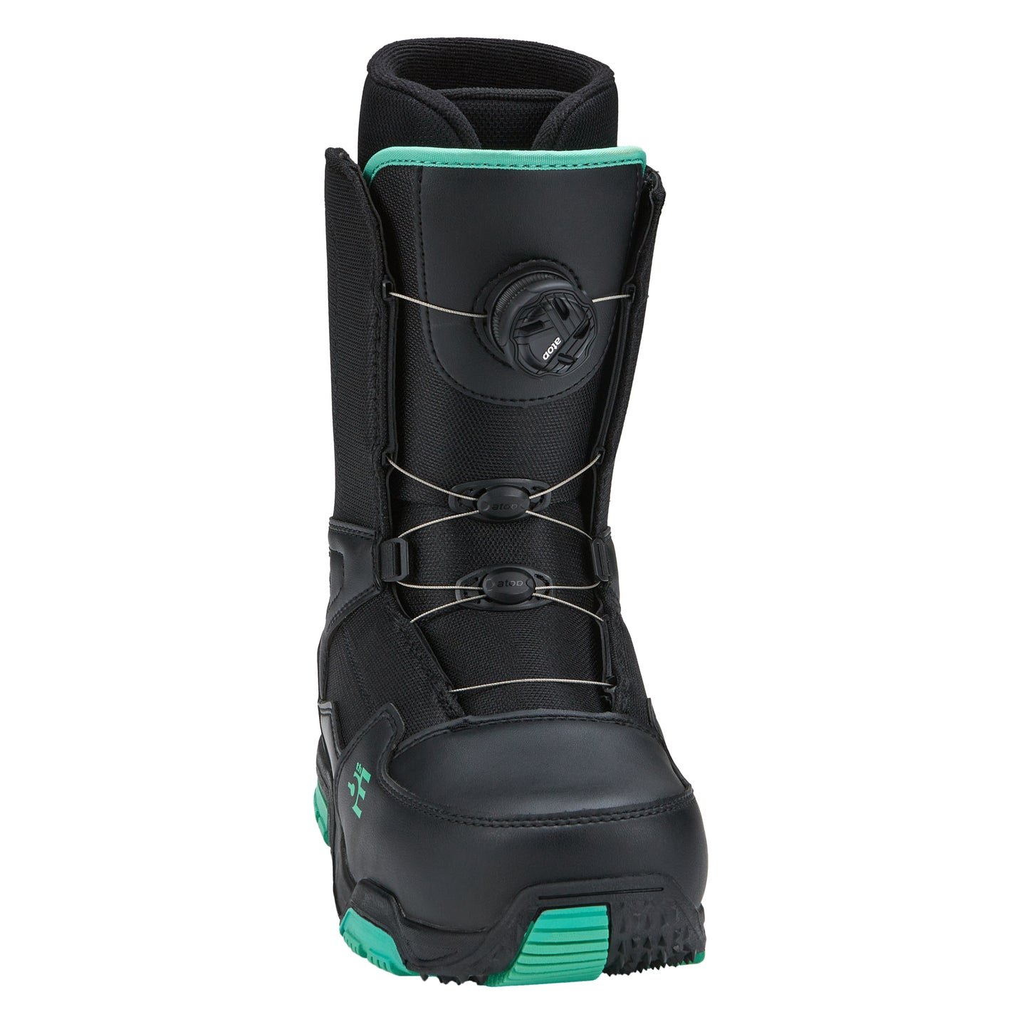 5th Element L-2 ATOP Womens Snowboard Boots Black/Teal - Front