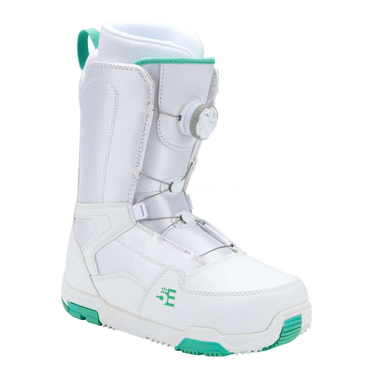 5th Element L-2 ATOP Womens Snowboard Boots White/Teal - 45 Degrees