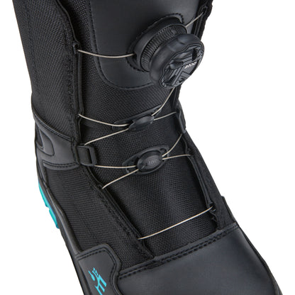 5th Element Storm ATOP Complete Womens Snowboard Package - White/Teal Black
