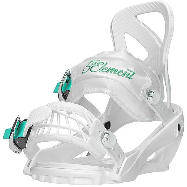 5th Element Afterglow Snowboard Package - White/Teal