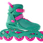 5th Element Lynx Retro Womens Inline Skate - Teal/Pink - Side