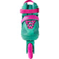 5th Element Lynx Retro Womens Inline Skate - Teal/Pink - Front