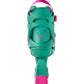 5th Element Lynx Retro Womens Inline Skate - Teal/Pink - Back