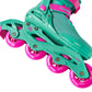 5th Element Lynx Retro Womens Inline Skate - Teal/Pink - Chassis