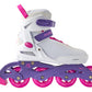5th Element Lynx Retro Womens Inline Skate - White/Pink - Side