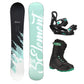 5th Element Mist Complete Snowboard Package - Black/Teal Black