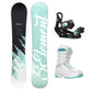 5th Element Mist Complete Snowboard Package - Black/Teal White