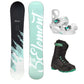 5th Element Mist Complete Snowboard Package - White/Teal Black