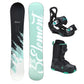 5th Element Mist L-2 ATOP Complete Snowboard Package - Black/Teal Black