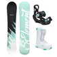 5th Element Mist L-2 ATOP Complete Snowboard Package - Black/Teal White