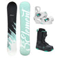 5th Element Mist L-2 ATOP Complete Snowboard Package - White/Teal Black