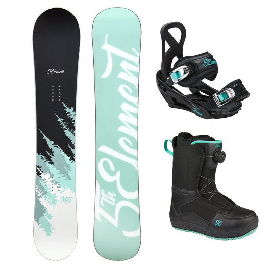 5th Element Mist L2 Dial Complete Snowboard Package - Black/Teal Black
